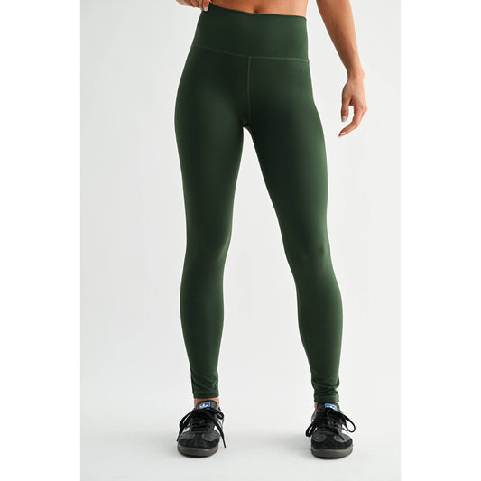 Malibu Cloud Light Contour High-Waisted Leggings: FOREST GREEN