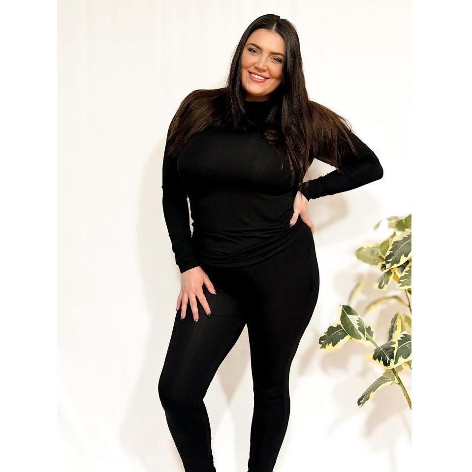 Adult bamboo loungewear in Black - Nighty Nites Co