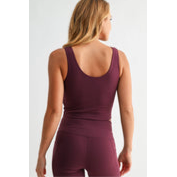 Malibu Cloud Light Scoop Active Tank- PLUM