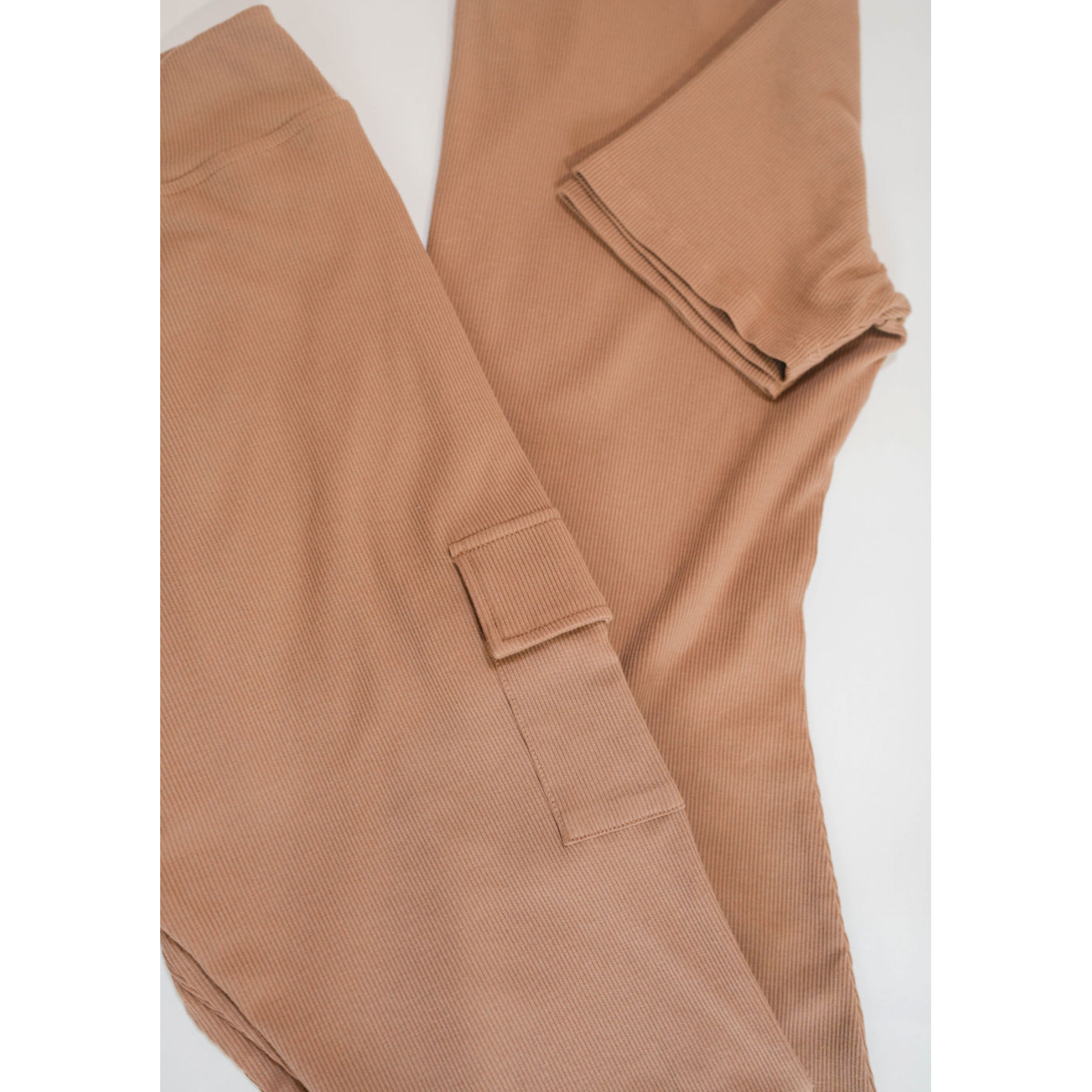 Ribbed Everyday Essential Pants in - Camel ( PRESALE Ships in about 2-3 weeks) - Nighty Nites Co