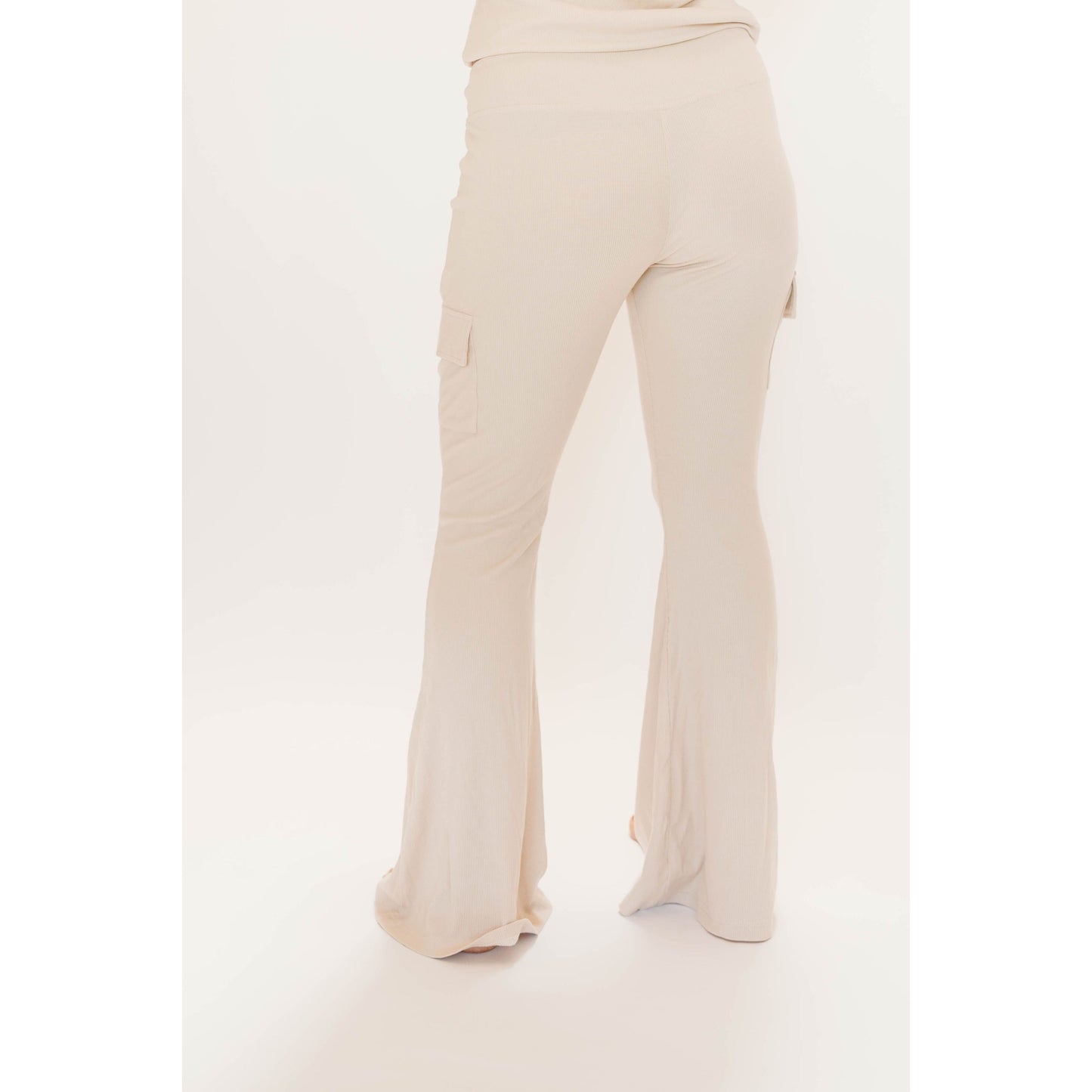 Ribbed Everyday Essential Pants in - Bone ( PRESALE Ships in about 2-3 weeks) - Nighty Nites Co