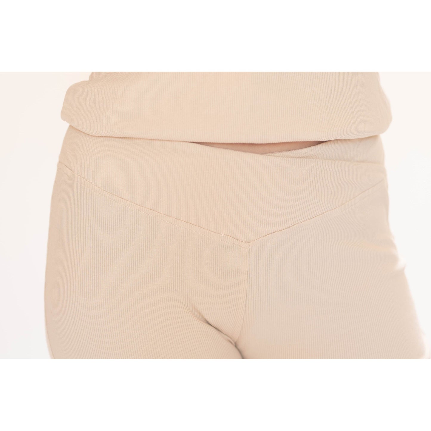 Ribbed Bamboo Everyday Essentials Tee in  - Bone ( PRESALE Ships in about 2-3 weeks) - Nighty Nites Co