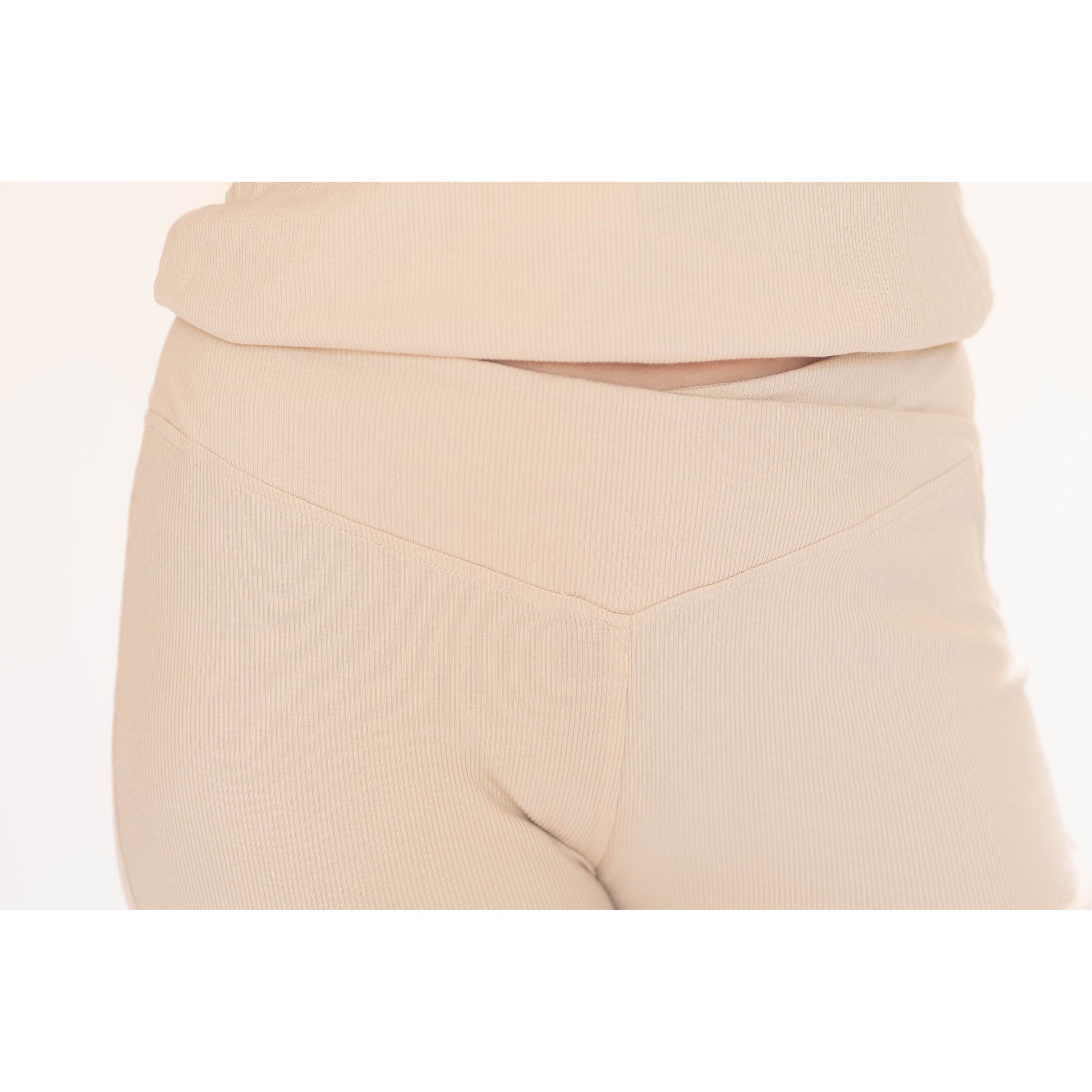 Ribbed Bamboo Everyday Essentials Tee in  - Bone ( PRESALE Ships in about 2-3 weeks) - Nighty Nites Co