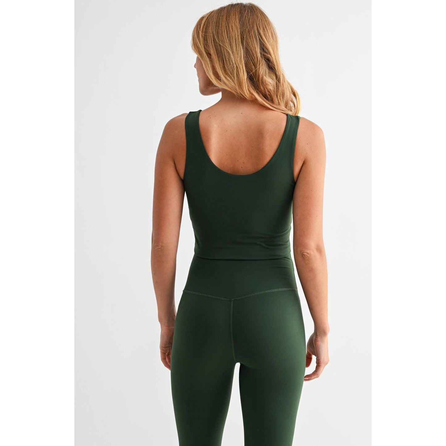 Malibu Cloud Light Scoop Active Tank- FOREST GREEN
