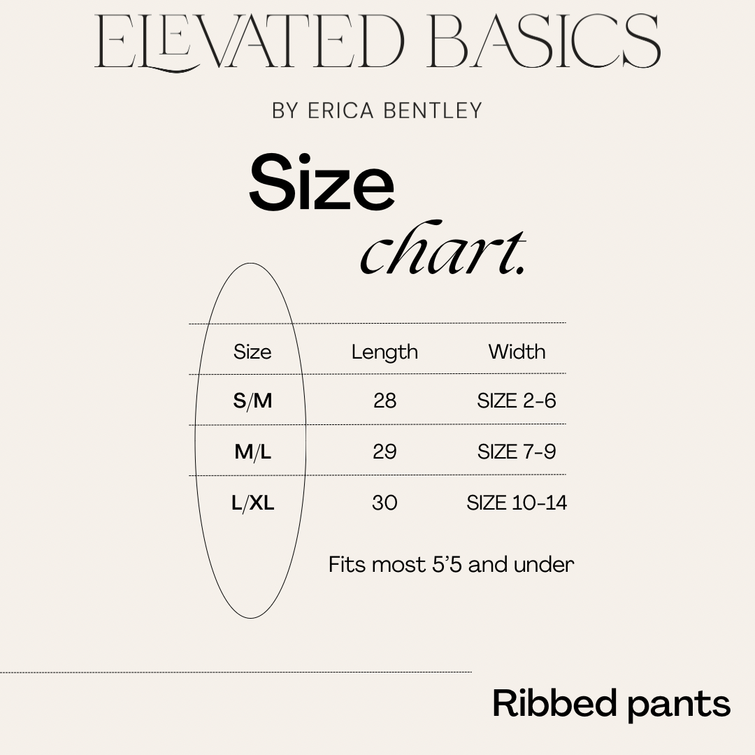 Ribbed Everyday Essential Pants in - Truffle ( PRESALE Ships in about 2-3 weeks) - Nighty Nites Co