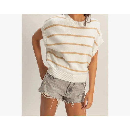 Striped top tan