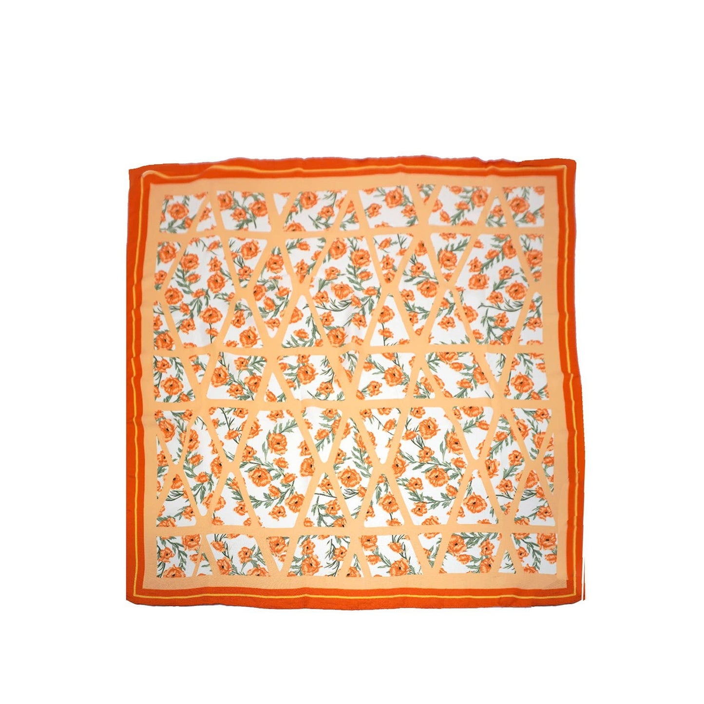 Oversized Scarf : Orange Floral