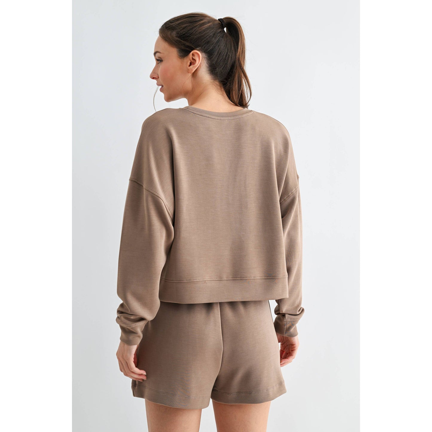 Laguna Dropped Shoulder Sweatshirt: SILKEN TAUPE